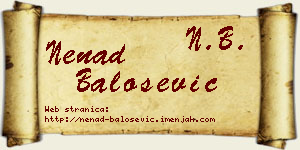 Nenad Balošević vizit kartica